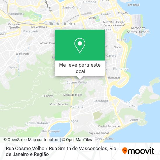 Rua Cosme Velho / Rua Smith de Vasconcelos mapa
