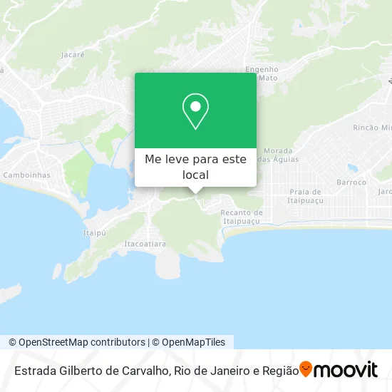 Estrada Gilberto de Carvalho mapa