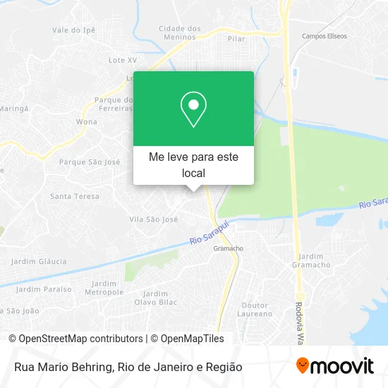 Rua Mario Behring mapa