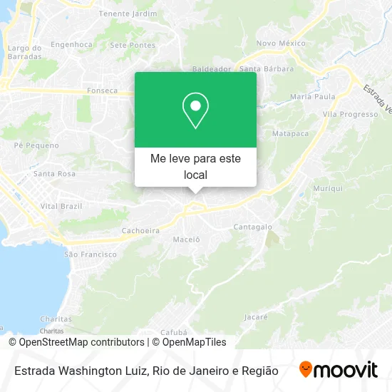 Estrada Washington Luiz mapa