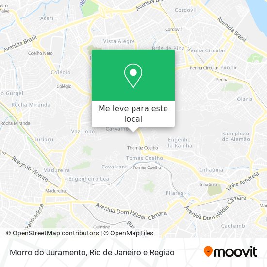 Morro do Juramento mapa