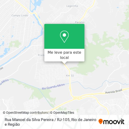 Rua Manoel da Silva Pereira / RJ-105 mapa