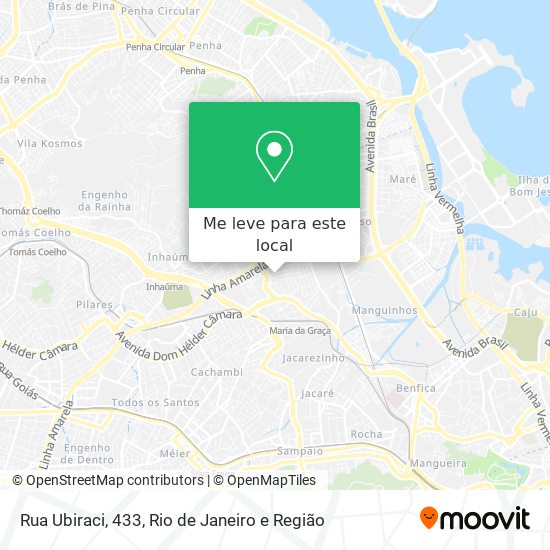 Rua Ubiraci, 433 mapa