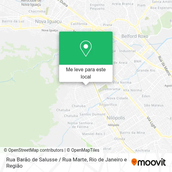 Rua Barão de Salusse / Rua Marte mapa