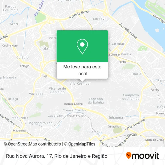 Rua Nova Aurora, 17 mapa