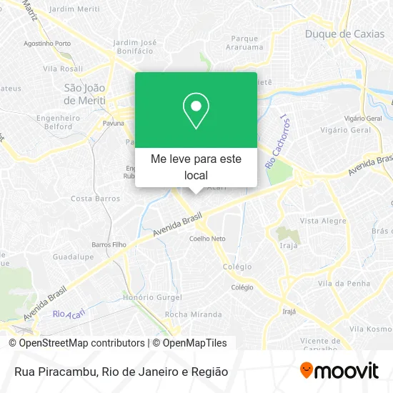 Rua Piracambu mapa