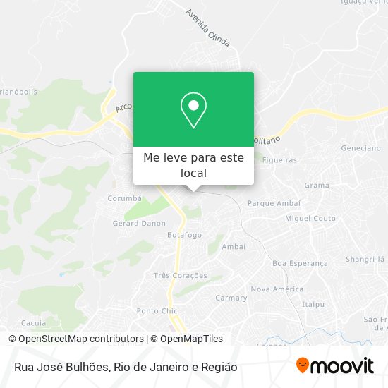 Rua José Bulhões mapa