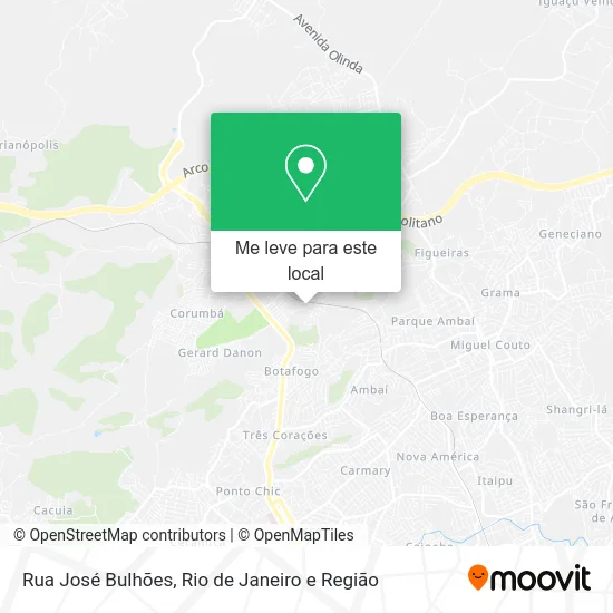 Rua José Bulhões mapa