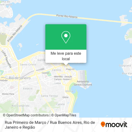 Rua Primeiro de Março / Rua Buenos Aires mapa