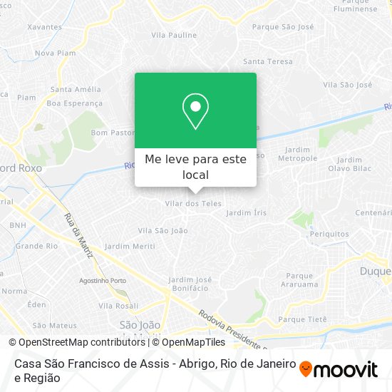 Casa São Francisco de Assis - Abrigo mapa
