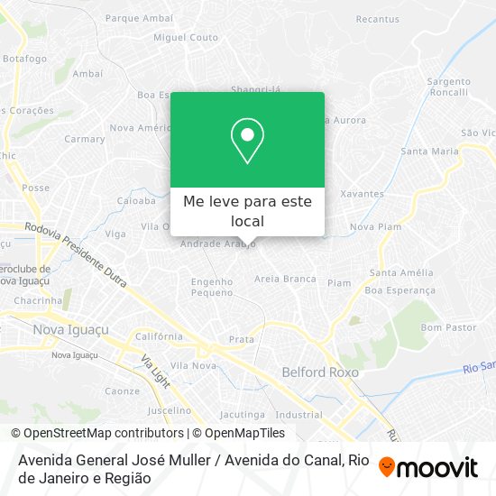 Avenida General José Muller / Avenida do Canal mapa