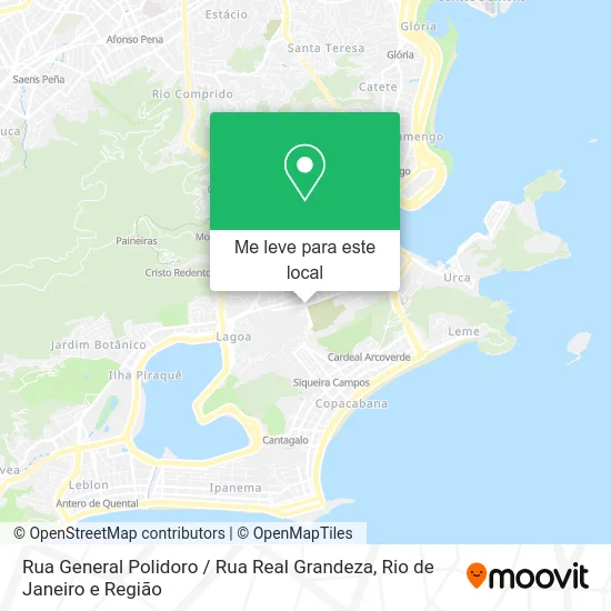 Rua General Polidoro / Rua Real Grandeza mapa