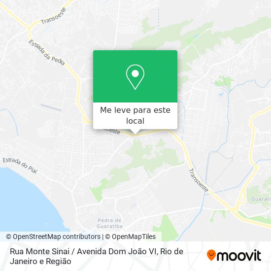 Rua Monte Sinai / Avenida Dom João VI mapa