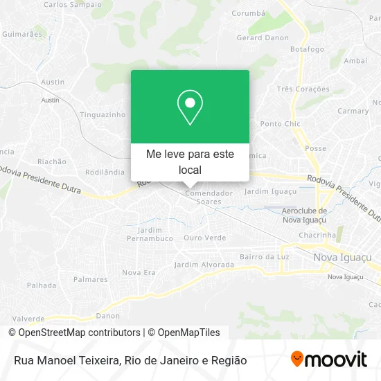 Rua Manoel Teixeira mapa