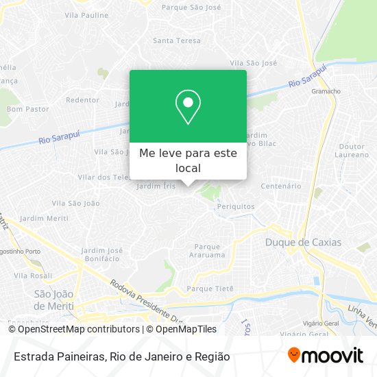 Estrada Paineiras mapa
