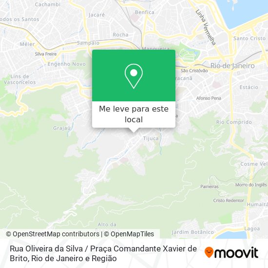 Rua Oliveira da Silva / Praça Comandante Xavier de Brito mapa