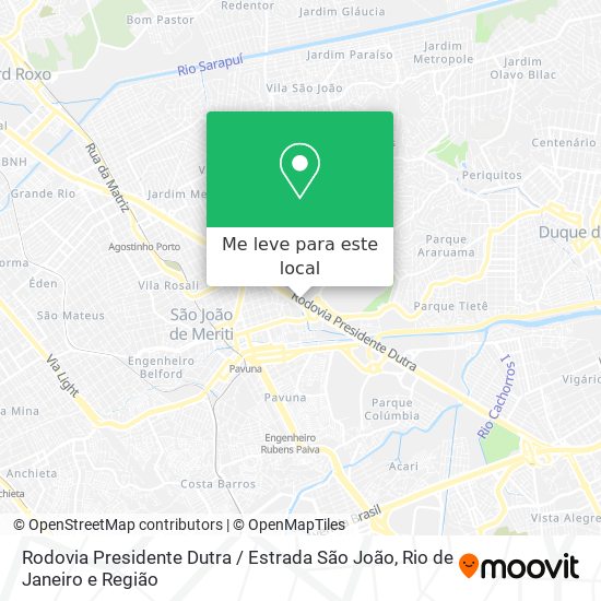 Rodovia Presidente Dutra / Estrada São João mapa