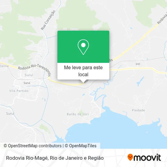 Rodovia Rio-Magé mapa