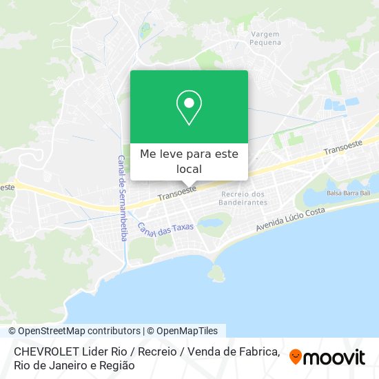 CHEVROLET Lider Rio / Recreio / Venda de Fabrica mapa