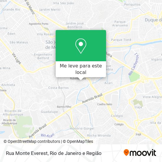 Rua Monte Everest mapa