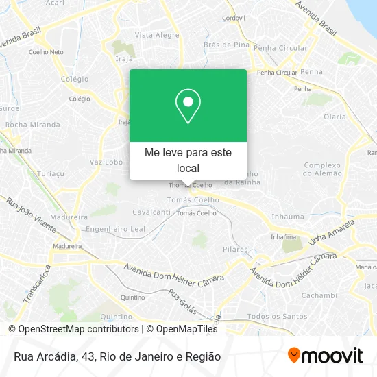 Rua Arcádia, 43 mapa