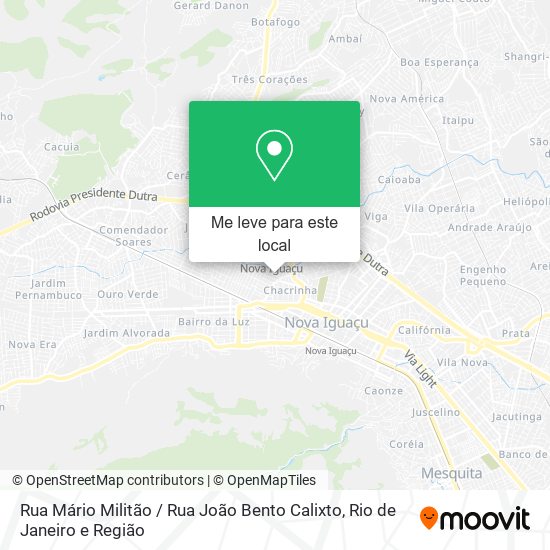 Rua Mário Militão / Rua João Bento Calixto mapa