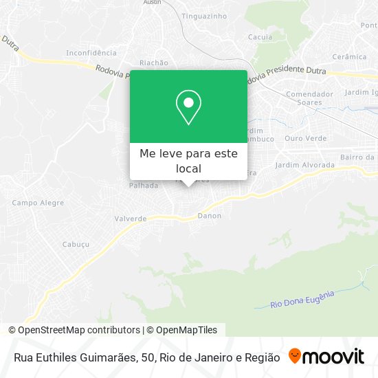 Rua Euthiles Guimarães, 50 mapa