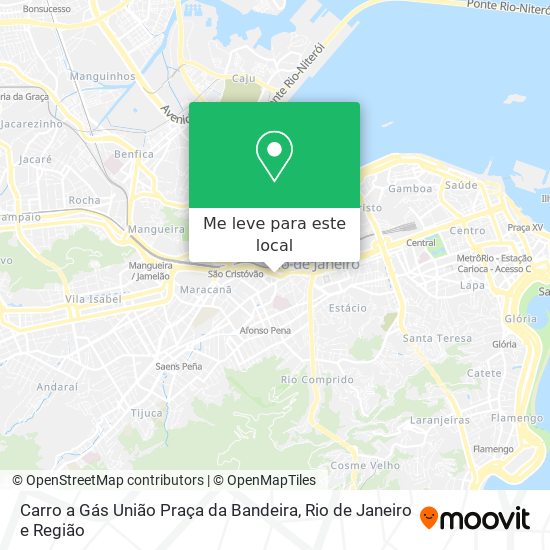 Carro a Gás União Praça da Bandeira mapa