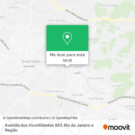 Avenida dos Inconfidentes 883 mapa