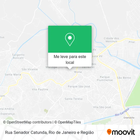Rua Senador Catunda mapa