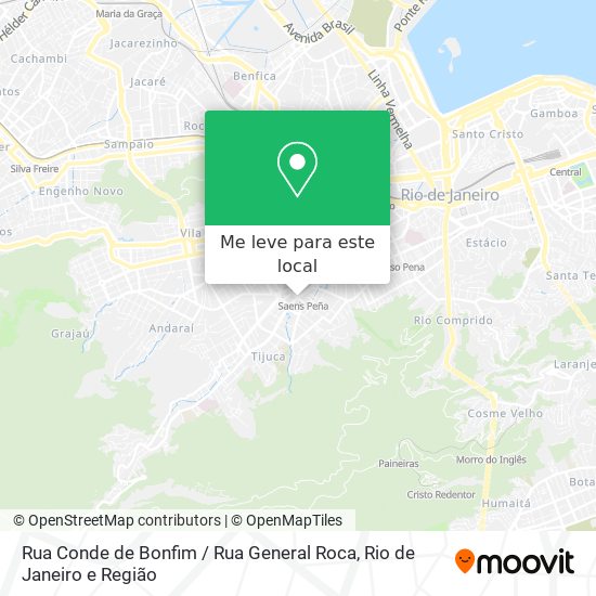 Rua Conde de Bonfim / Rua General Roca mapa