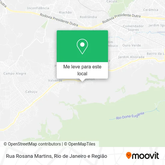 Rua Rosana Martins mapa