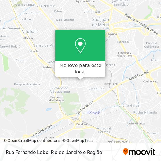 Rua Fernando Lobo mapa