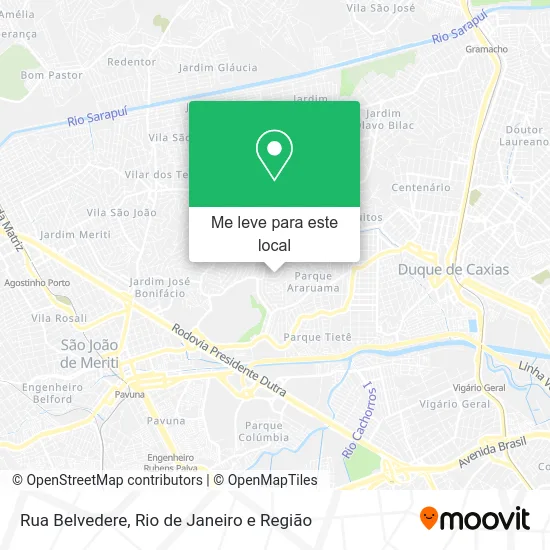 Rua Belvedere mapa