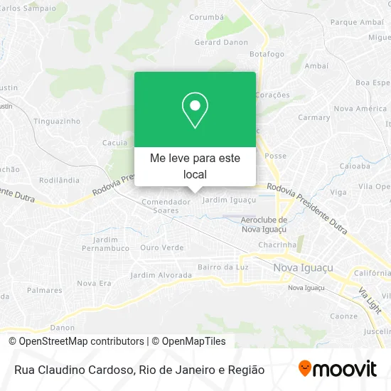 Rua Claudino Cardoso mapa