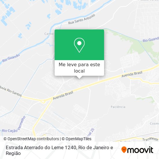 Estrada Aterrado do Leme 1240 mapa