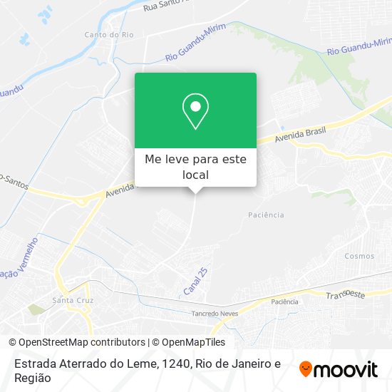 Estrada Aterrado do Leme, 1240 mapa
