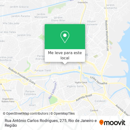 Rua Antônio Carlos Rodrigues, 275 mapa