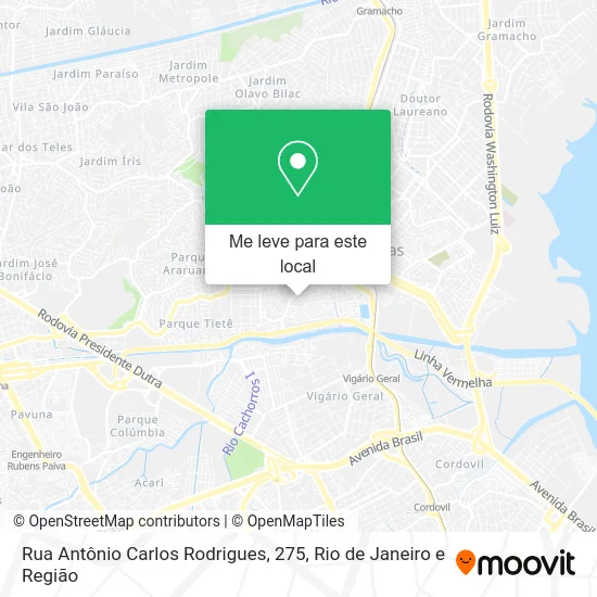 Rua Antônio Carlos Rodrigues, 275 mapa