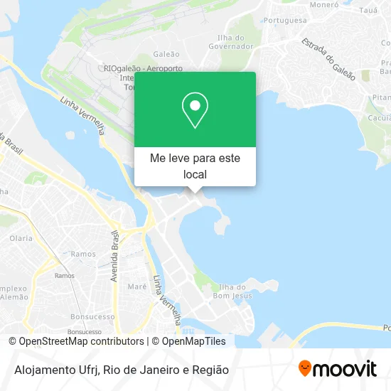 Alojamento Ufrj mapa