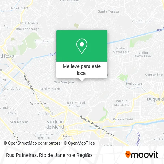 Rua Paineiras mapa