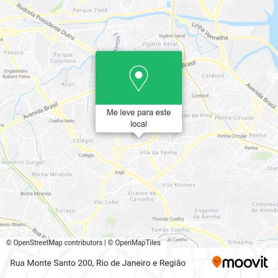 Rua Monte Santo 200 mapa