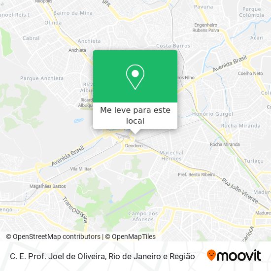 C. E. Prof. Joel de Oliveira mapa