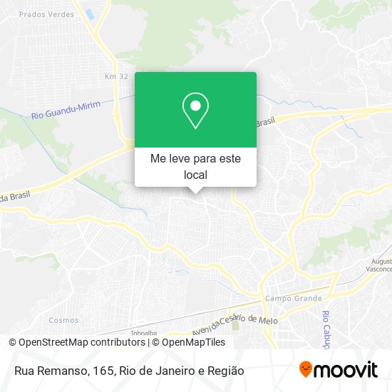 Rua Remanso, 165 mapa