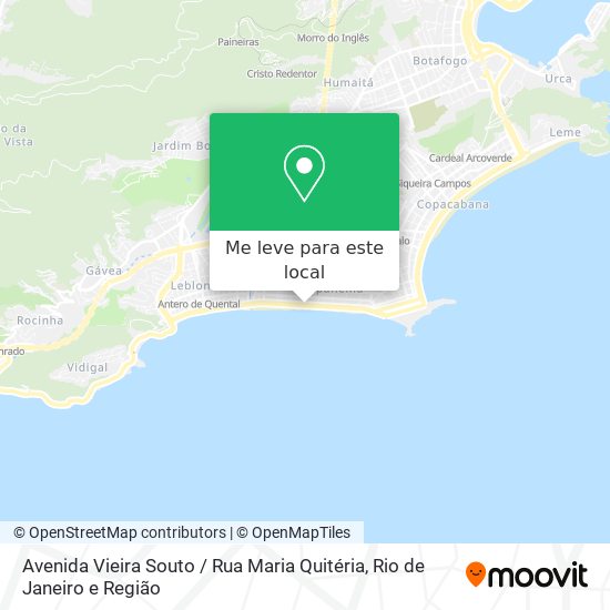 Avenida Vieira Souto / Rua Maria Quitéria mapa