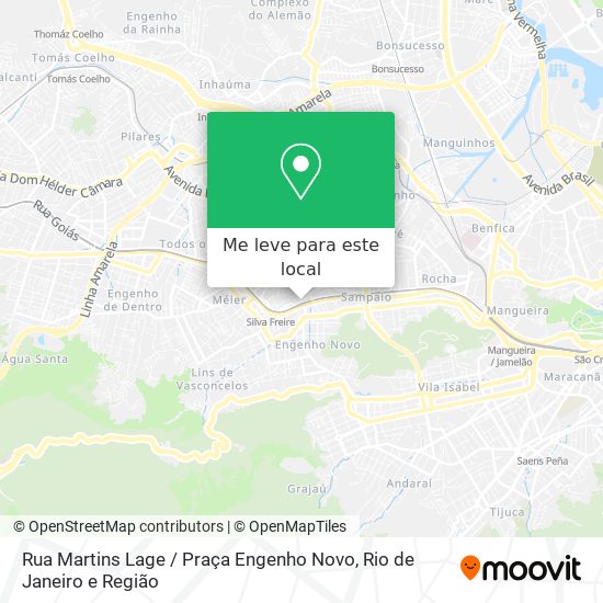 Rua Martins Lage / Praça Engenho Novo mapa