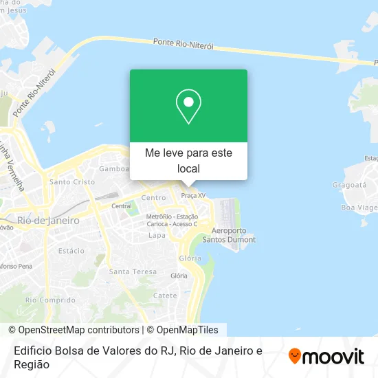 Edificio Bolsa de Valores do RJ mapa