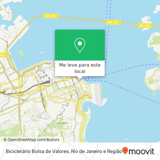 Bicicletário Bolsa de Valores mapa