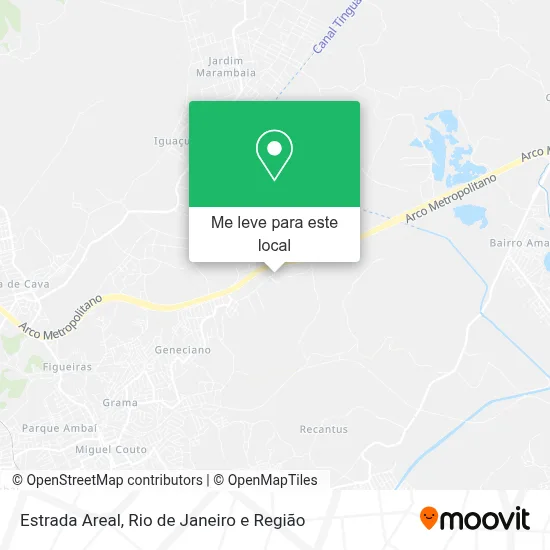 Estrada Areal mapa