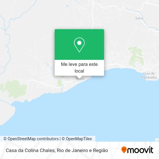 Casa da Colina Chales mapa